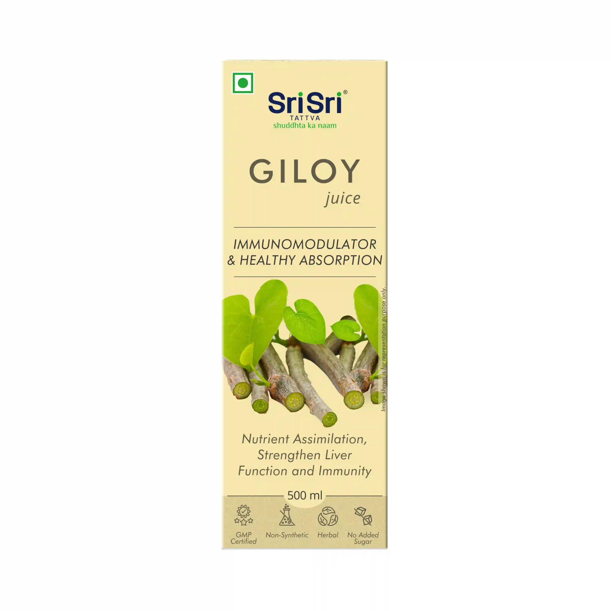 Sri Sri Tattva Giloy Juice | Enhances Memory, Improves Health | 500 Ml