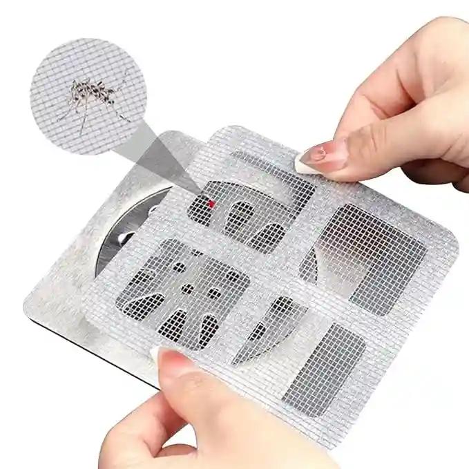 KHUSHIYA ENTERPRISE (10Pcs) Disposable Shower Drain Cover Hair Catcher Shower Drain Mesh Stickers, Bathroom, Laundry, Bathtub, Kitchen Shower Drain Floor Sink Strainer Filter MeshS-B (10)