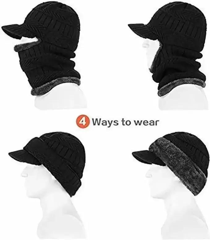 YOUTH ROBE - Premium Brand Men's Woolen Monkey Cap Unisex Monkey Cap Smooth Fur in Grey Color