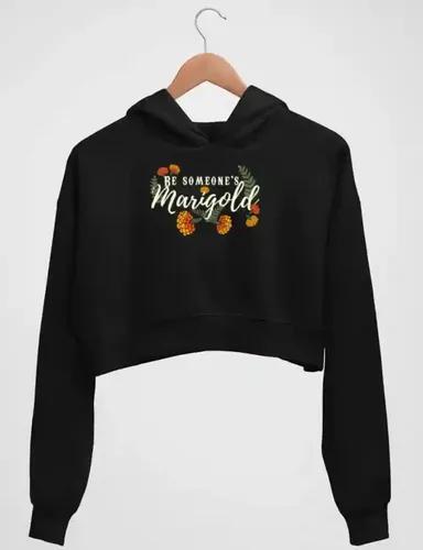 Be someone's Marigold - Women's crop hoodie - Black - XS