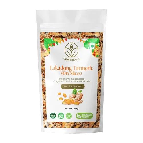 Shiva Organic Dry Lakadong Turmeric Slices -100 grams