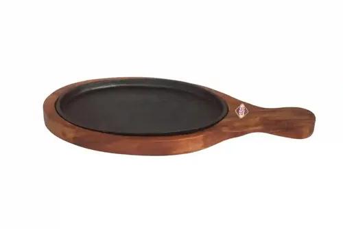 Hazel Sizzler Plate/Tray with Wooden Base Racket S15x7