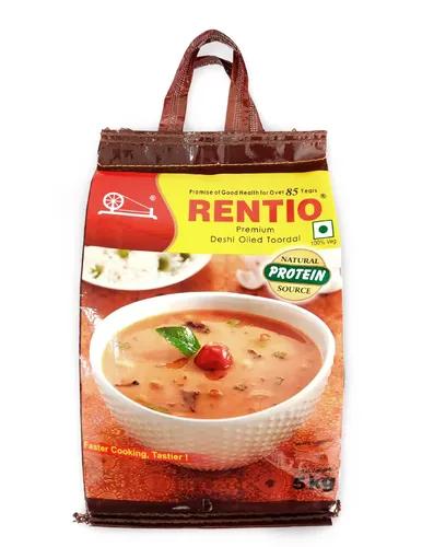 RENTIO Premium Desi Toor Dal | Oiled Toor Dal | Arhar Dal 2kg Pantry | Oily Toor Dal