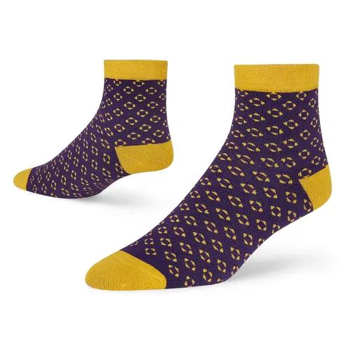 DYNAMOCKS Men's and Women's Combed Cotton Ankle Length Socks (Pack of 1) (Multicolour, Free Size)_Classic