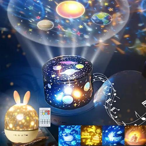 FIRST MART 2 in 1 Planetarium Galaxy Projector Creates Cosmic Galaxies, Nebulas. Galaxy Lamp Star Projector Night Light for Bedroom Comes with Musical Tunes & Remote Controller, Rotatable Features