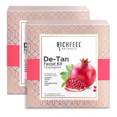 Richfeel De-Tan Facial Kit 5x6 G Pack of 2