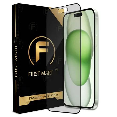 FIRST MART Matte Tempered Glass for iPhone 15 Plus with Edge to Edge Coverage and Easy Installation Kit, Matte Finish, Pack of 1