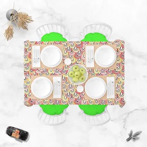 ArtzFolio Abstract Doodles D1 | Table Cloth Cover for Dining & Center Table | Washable Waterproof Polyester Fabric | 6-Seater Table; 48 x 72 inch (122 x 183 cms)