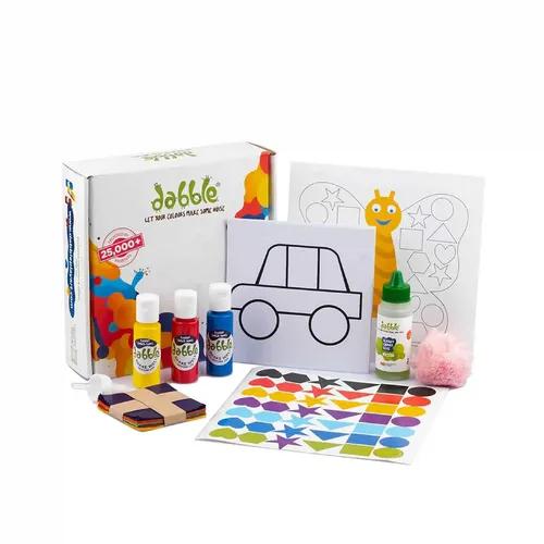 Dabble Preschool Art and Craft Kit / Multi Sensory Activity Art Kit / Child-safe / Learning Kit / Finger Paints + Non-toxic Glue + Sticker Art and more / Birthday Return Gift Set / 2 + years