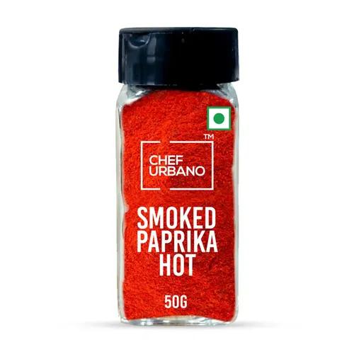 Chef Urbano Smoked Paprika Hot 50g | Produce of Spain | Pimentos | Smoky Flavour | No Artificial Colours | No Preservatives | Vegetarian | 100% Pure & Natural