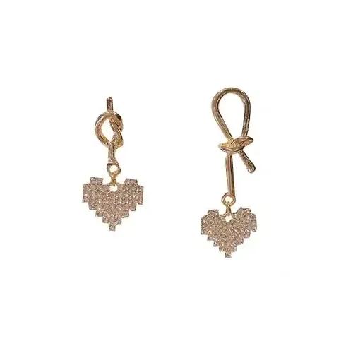 Heart Tied with Rope Earring Design