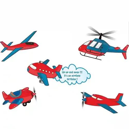 Aeroplane Theme Poster Pack Of 5