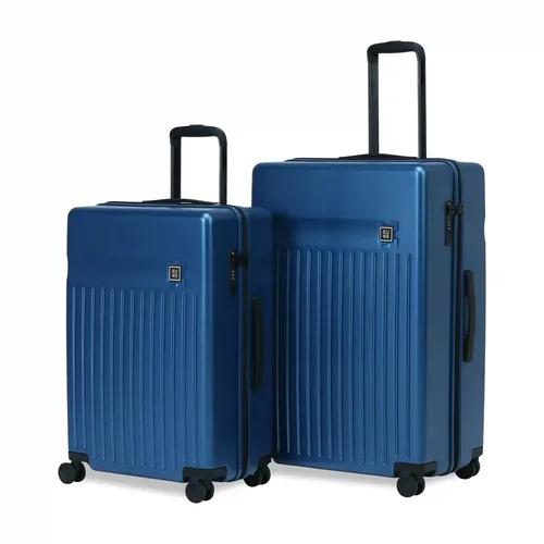 EUME Classic Check-In Medium 65 Cm And Large 75 Cm Luggage|Polycarbonate Set Of 2 ( Midnight Blue)