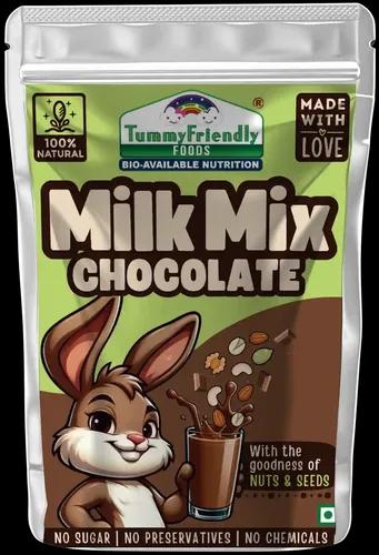 Tummy Friendly Chocolate Milk Mix For Kids. Made Of Organic Nuts, Seeds, Jaggery And Premium Cocoa Powder, Healthy Milk Mix For Toddlers, 1 Year, 2 Year Old Baby And Elder Kids. Kids Chocolate Milk Powder Mix - 100G Trial Pack