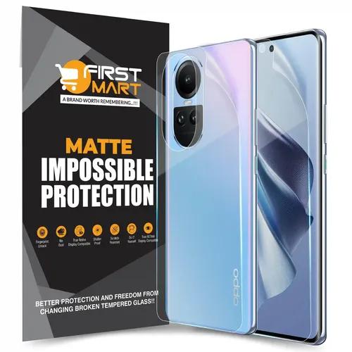 FIRST MART Screen Protector for Oppo Reno 10 5G | Matte Front and Back 4 Layer Nanofiber Unbreakable Membrane Protection, Case Friendly Full Edge to Edge Screen Coverage & Installation Kit