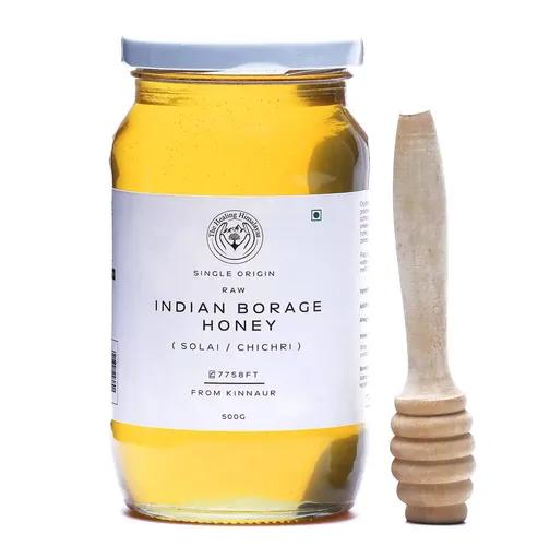 The Healing Himalayas Indian Borage Raw Honey | Unprocessed Chichri/Solai Honey | 100% Pure, Natural & Unadulterated | Immunity Boosters for Adults & Nurturing Children | Glass Jar of 250g