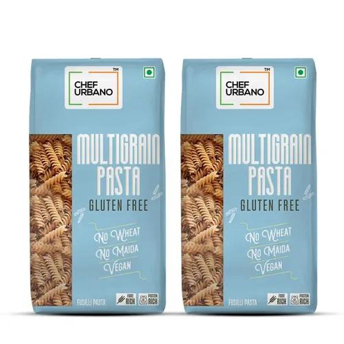 Chef Urbano Gluten Free Multigrain Fusilli Pasta 250 Gms Pack of 2 | No Maida | No Wheat | No Transfat | Healthy Pasta | High Fibre | High Protein