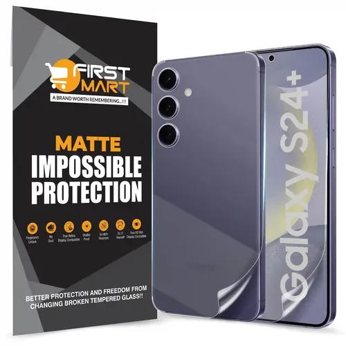 FIRST MART Screen Protector for Samsung Galaxy S24 Plus 5G - Front and Back Nano Fiber Unbreakable Membrane Case Friendly Full Edge to Edge Screen Coverage & Installation Kit (Matte)