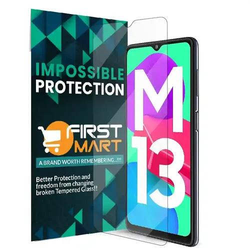 FIRST MART Screen Protector for Samsung Galaxy M13 4G, Samsung M13 5G and Samsung M33 5G (6.5 Inch) Crystal Clear Impossible Fiber Case Friendly Protection & Installation Kit| Crystal Clear