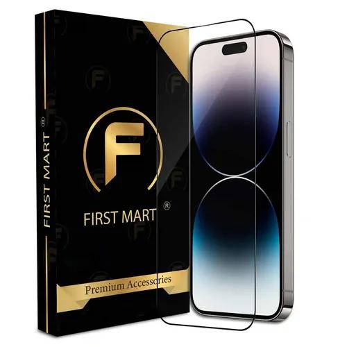 FIRST MART Premium Tempered Glass for iPhone 14 Pro Max with Edge to Edge Coverage and Easy Installation Kit, Pack of 1