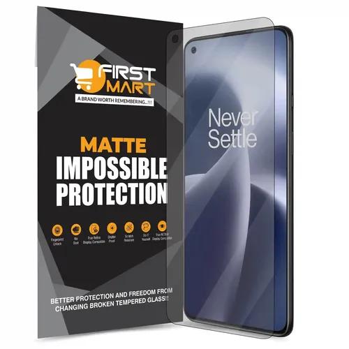 FIRST MART Screen Protector for OnePlus Nord 2T 5G / Nord 2 5G / Nord CE 5G - Impossible Fiber Case Friendly Screen Protection & Installation Kit (Matte)