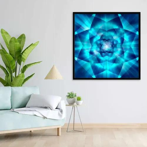 ArtzFolio Abstract Flower | Premium Canvas Painting for Bedroom & Living Room | Black Wood Frame | 16 x 16 inch (41 x 41 cms)