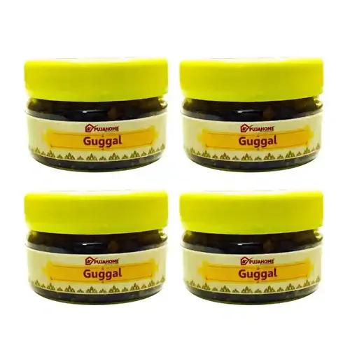 Pujahome Commiphora Guggal for Puja Dhoop Dhuni for Hawan (50 gram, Pack of 4)