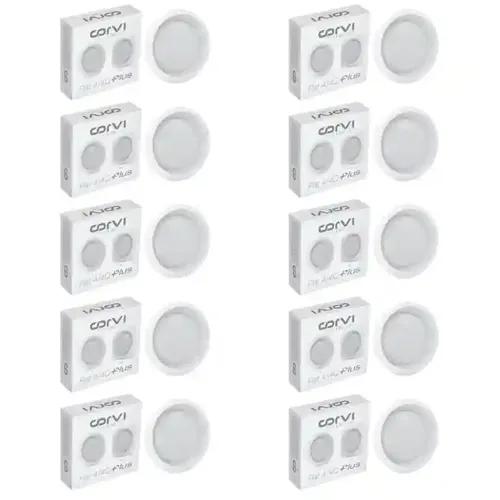 COrVI Led Flat 4 Round, 6Watt (White) Pack of 10