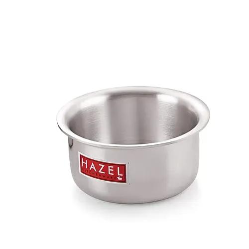 HAZEL Aluminium Tope Patila | Boiling Vessels Bhagona Dekchi Cooking Items for Kitchen, Capacity 500 ml, 11.5 cm, Silver