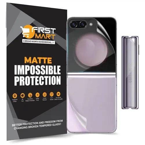 FIRST MART Screen Protector for Samsung Galaxy Z Flip5 5G - Back Nano Fiber Unbreakable Membrane Case Friendly Full Edge to Edge Screen Coverage & Installation Kit (Matte)