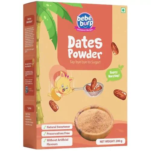 BE'BE' BURP Date Powder| Kharik/Khajur Powder | 100% Natural Sweetener | No Preservatives, No Chemicals | Healthy Substitute for Refined Sugar | Dates Powder for Little Ones, 200g