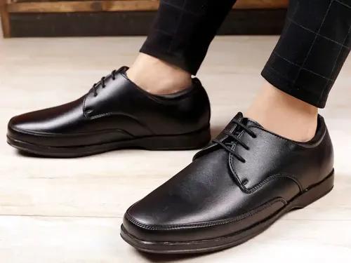 WUGO::Latest Trendy Men Formal Shoes|Black Derby Shoes|Office Shoes For Men's & Boys - Black(Size-40)