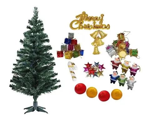 WebelKart® Premium Combo of 2 FT Christmas Tree (Table/Desktop) with 36 pcs Christmas Decorations(Assorted)