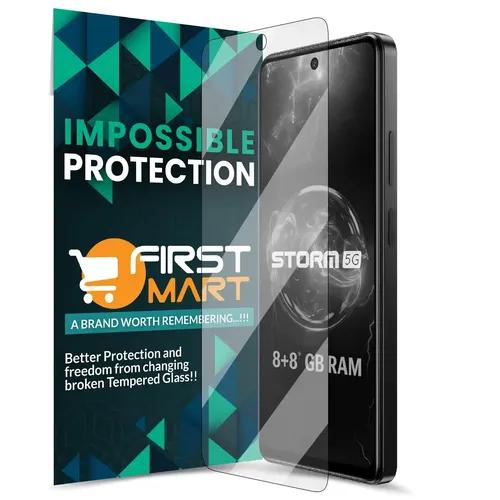 FIRST MART Screen Protector for LAVA Storm 5G - Impossible Fiber Case Friendly Screen Protection & Installation Kit (Crystal Clear)