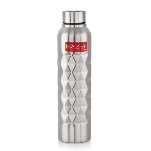 HAZEL Steel Water Bottle 1 Litre Loch S1 | Stainless Steel Single Wall Fridge Water Bottle For Office | School | Trekking | Hiking | Travel, 1 Piece