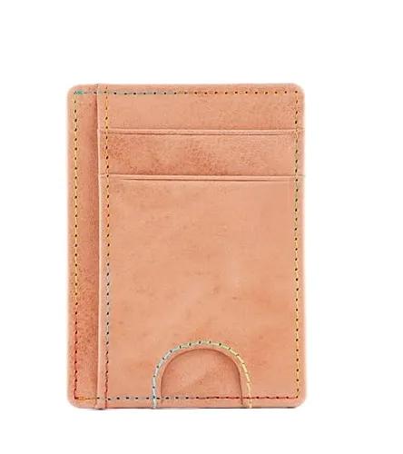 TALIA - Compact & Sleek Vertical Card Case - Cream