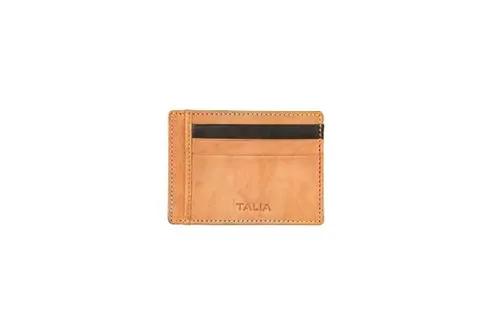 TALIA - Tuscon Leather Horizontal Card Case - Cream